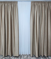 Draperie Premium Bej Catifea Garantat Opaca 100% blackout